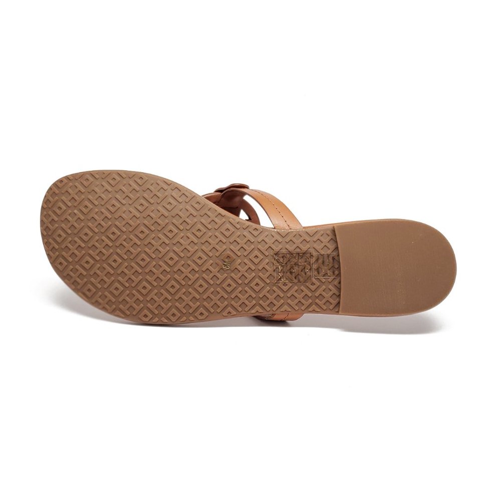 Tory Burch Metal Miller Leather Sandals in Tan - Picture 8 of 9